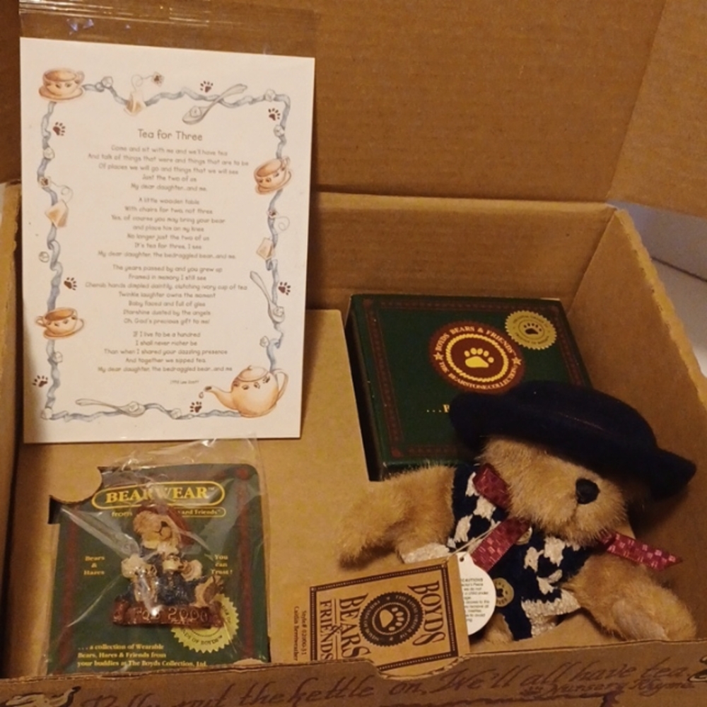 NIB 2000 BOYD'S 4TH SET EXCLUSIVE CLUB 📦 RETIRED FOB  TEA FOR TWO